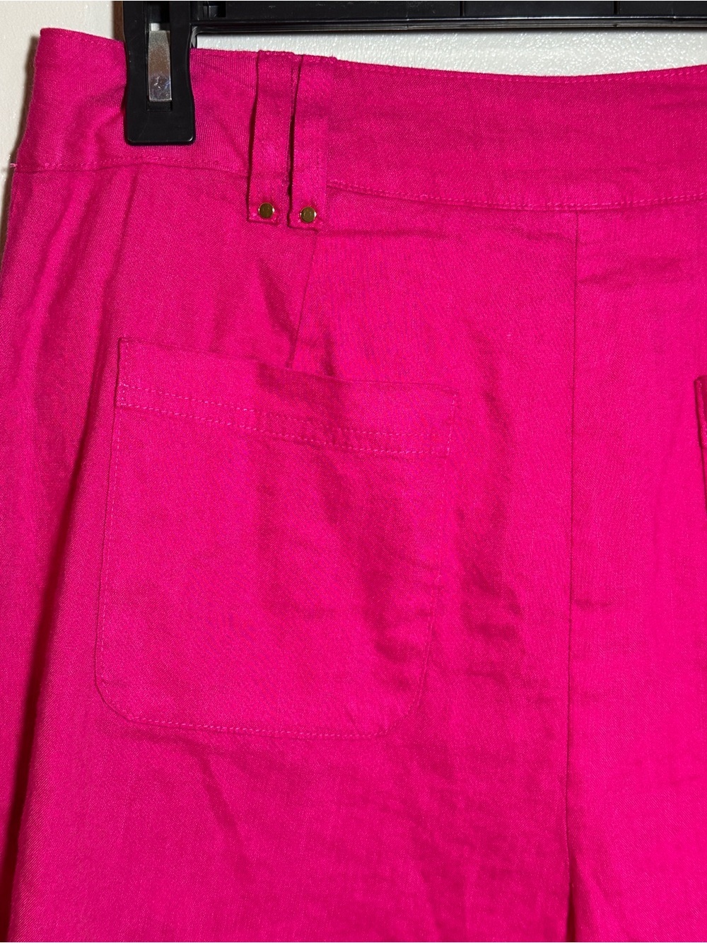 INC Linen Blend Pleated Women's Hot Pink High-Waist Shorts Size 10 - Picture 8 of 8